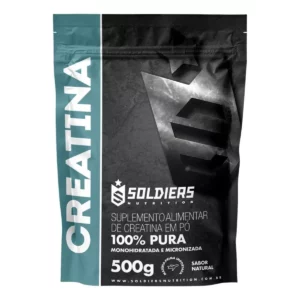 Embalagem da Creatina Soldiers Nutrition 500g – creatina pura em promoção no Mercado Livre