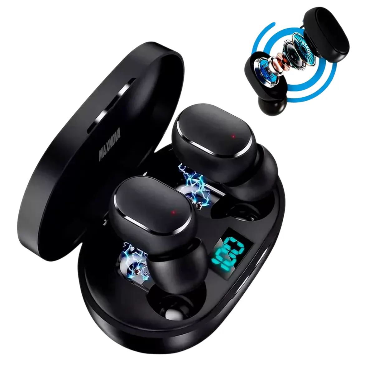 Fone de Ouvido Bluetooth TWS com recursos destacados