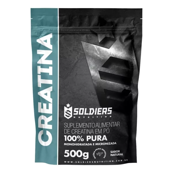 Embalagem da Creatina Soldiers Nutrition 500g – creatina pura em promoção no Mercado Livre